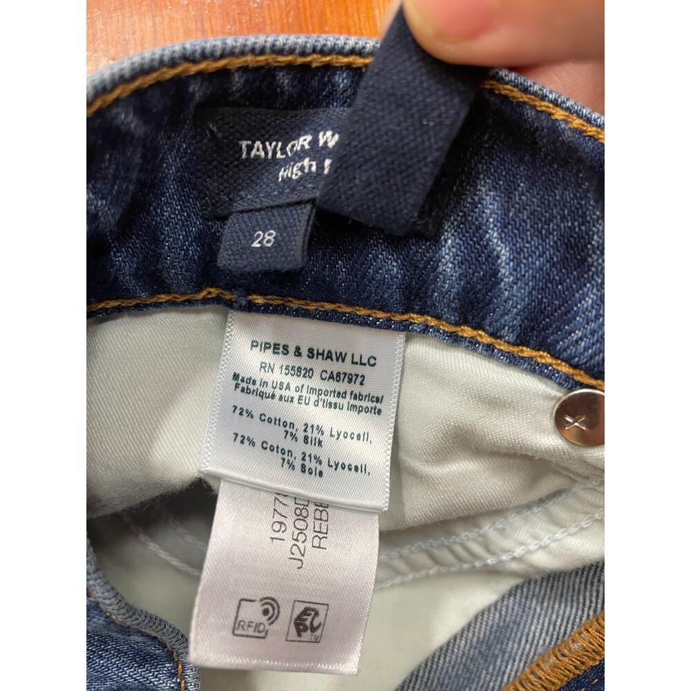 ✨Veronica Beard Womens Taylor Wide Leg Denim Raw Hem Silk Blend Jeans Size 28 - Picture 11 of 11
